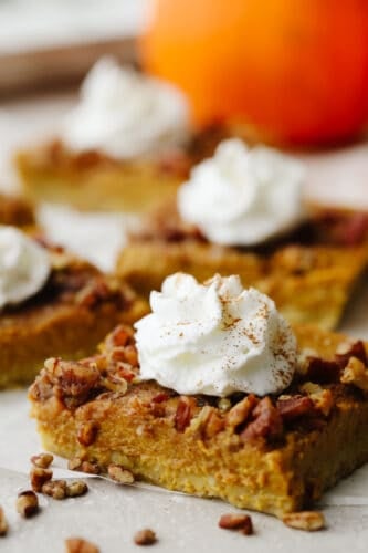 Pumpkin Pecan Pie Bars Recipe | The Recipe Critic