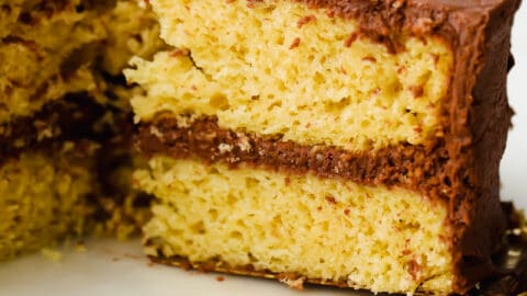 Better Boxed Yellow Cake with Chocolate Frosting Recipe