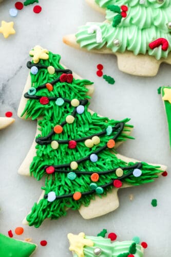 Soft and Chewy Christmas Tree Sugar Cookies Recipe | The Recipe Critic