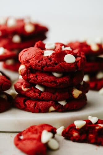 Red Velvet White Chocolate Chip Cookies | The Recipe Critic