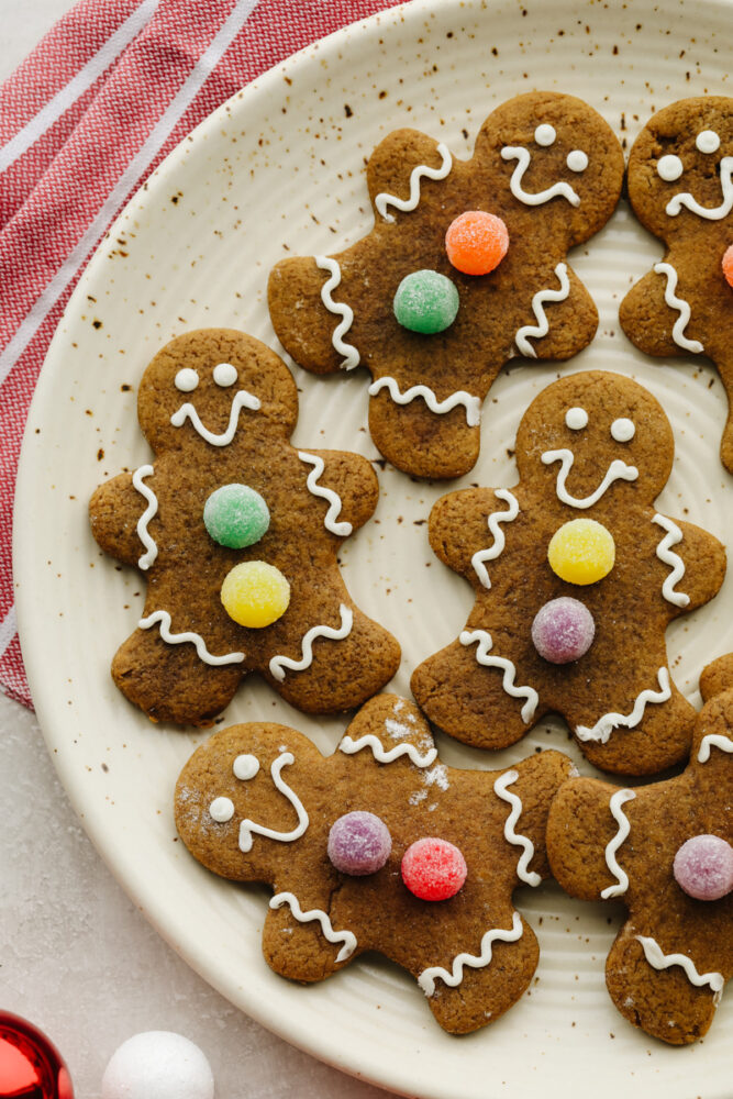 Gingerbread cookies on a plate. 