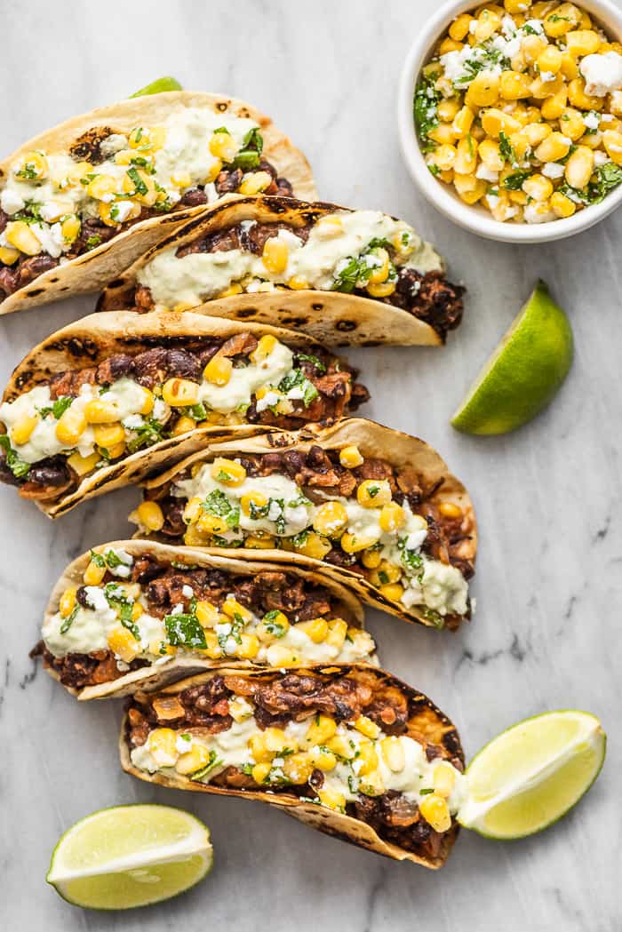 Black Bean, Rice & Vegetable Tacos - Together as Family