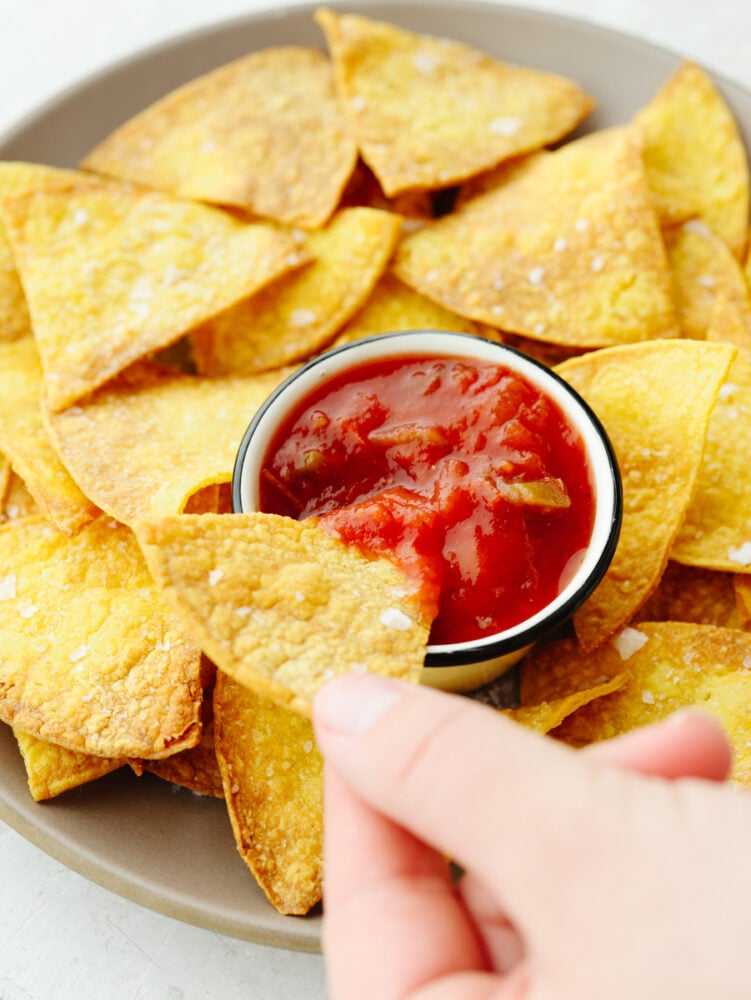 Air Fryer Tortilla Chips (Store Bought or Homemade)