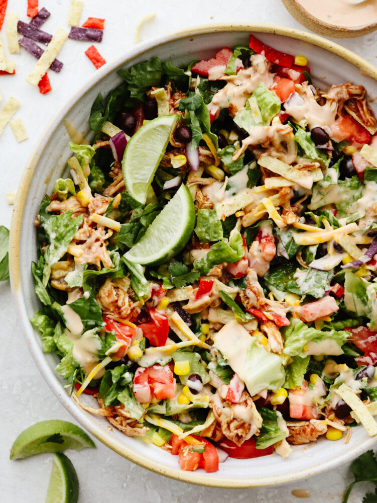 BBQ Chicken Salad with BBQ Cilantro Lime Dressing - 55