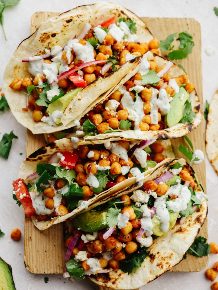 Creamy Cilantro Chickpea Tacos - 55