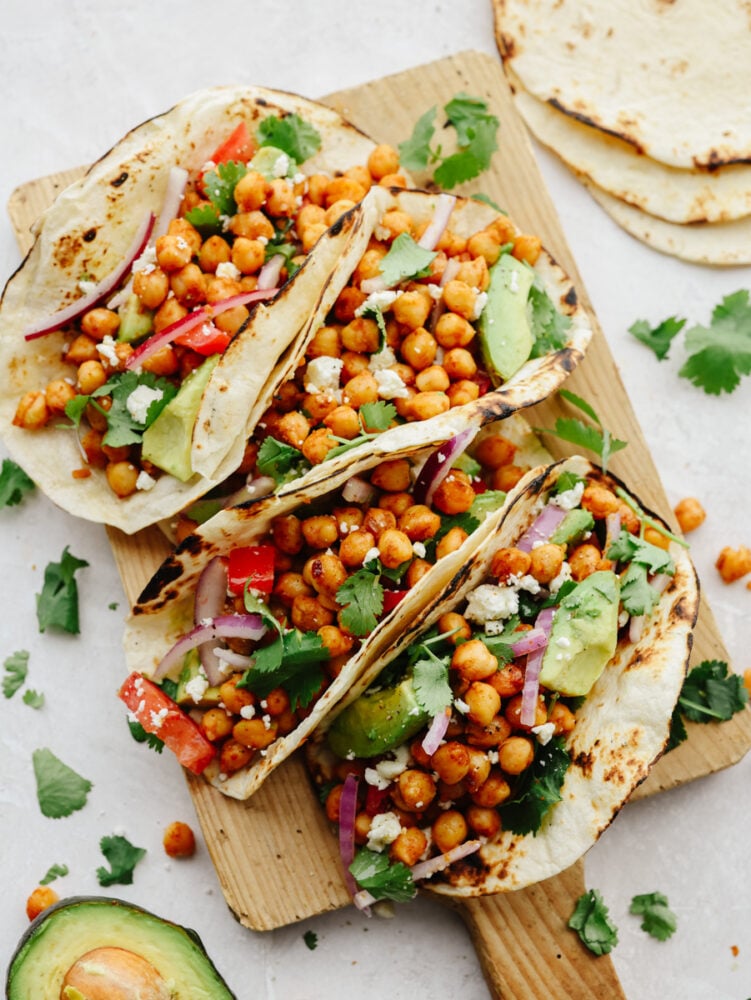 Creamy Cilantro Chickpea Tacos - 6