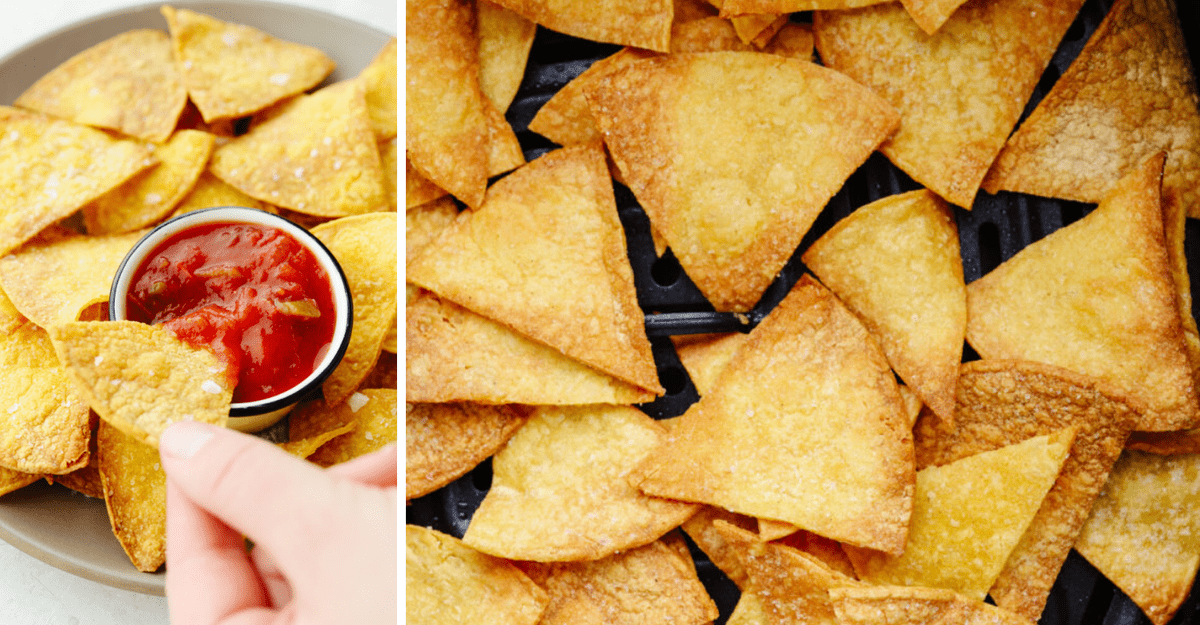 Air Fryer Tortilla Chips (in 10 minutes!) - Choosing Chia