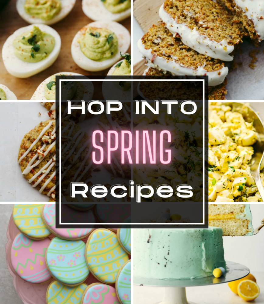 A collage of 6 springs recipes. 