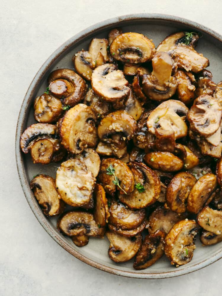 Juicy Garlic Parmesan Air Fryer Mushrooms - 86