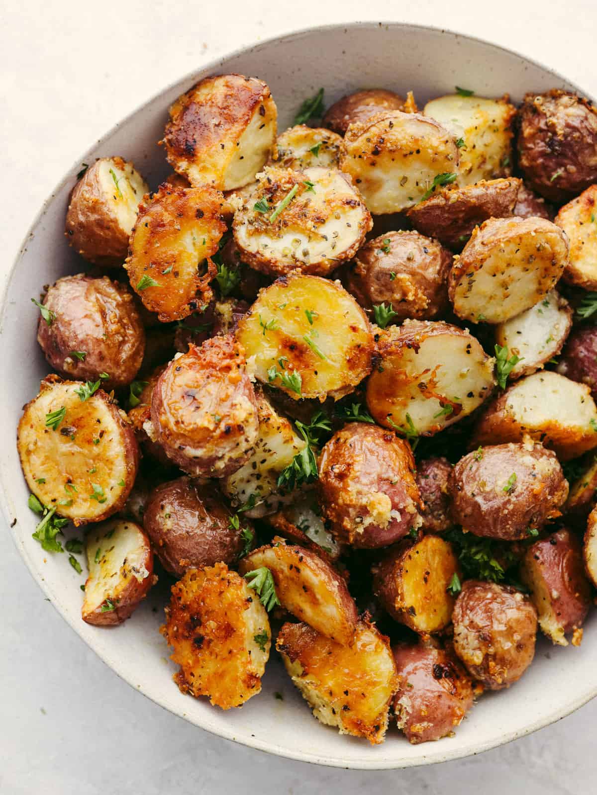 Crispy Garlic Smashed Baby Potatoes - Yay! For Food