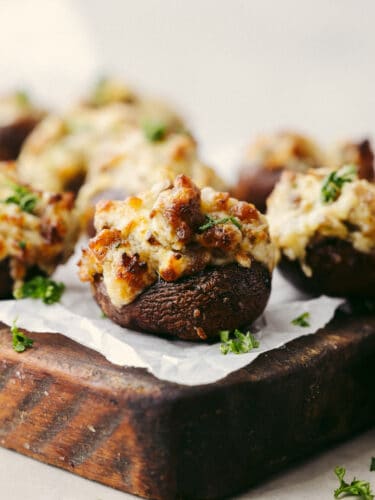 Sausage Stuffed Mushrooms in the Air Fryer | The Recipe Critic