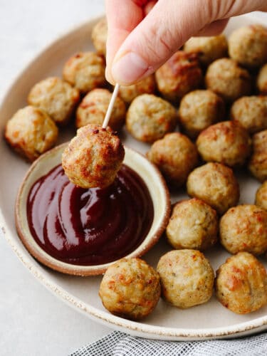 10 Minute Air Fryer Frozen Meatballs The Recipe Critic