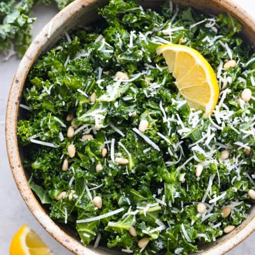 Parmesan Kale Salad With Lemon Dressing | The Recipe Critic