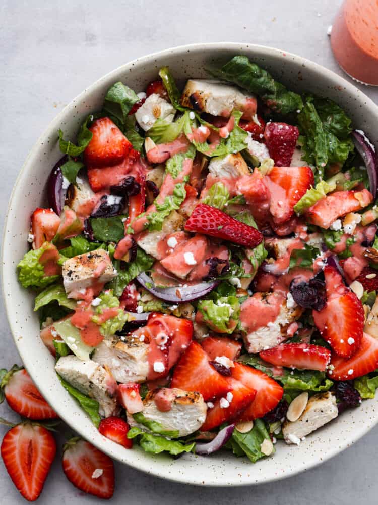 Chicken Strawberry Salad Bowls for Beautiful Clean Eats!