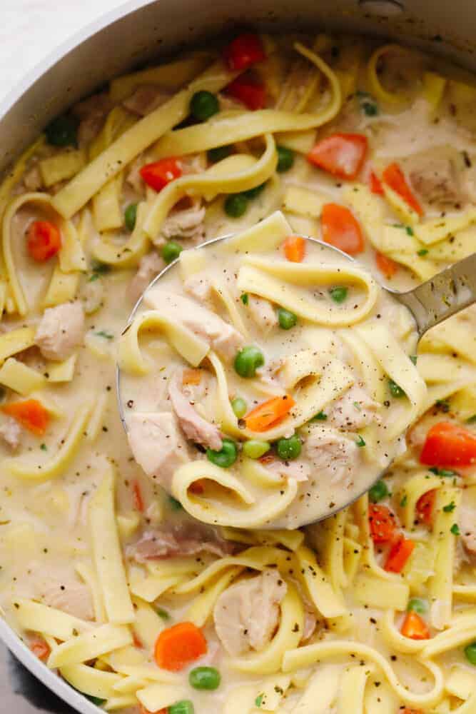 Easy Leftover Turkey Noodle Soup - 68