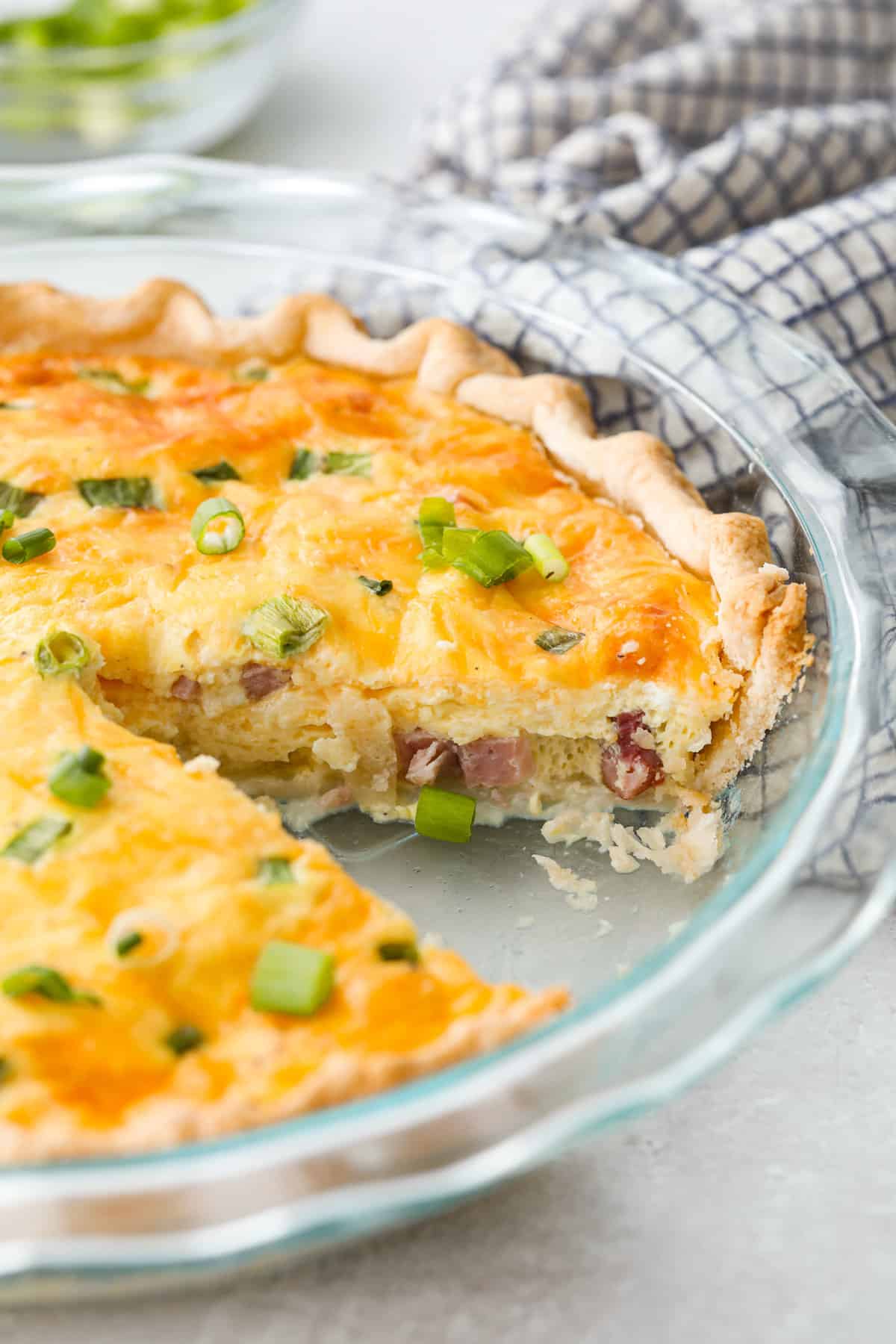 fluffy ham and cheese quiche        <h3 class=