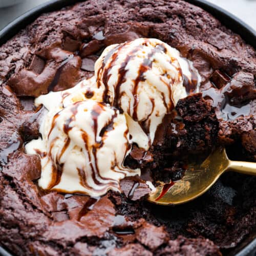 Quick and Easy Skillet Brownie - Just a Taste