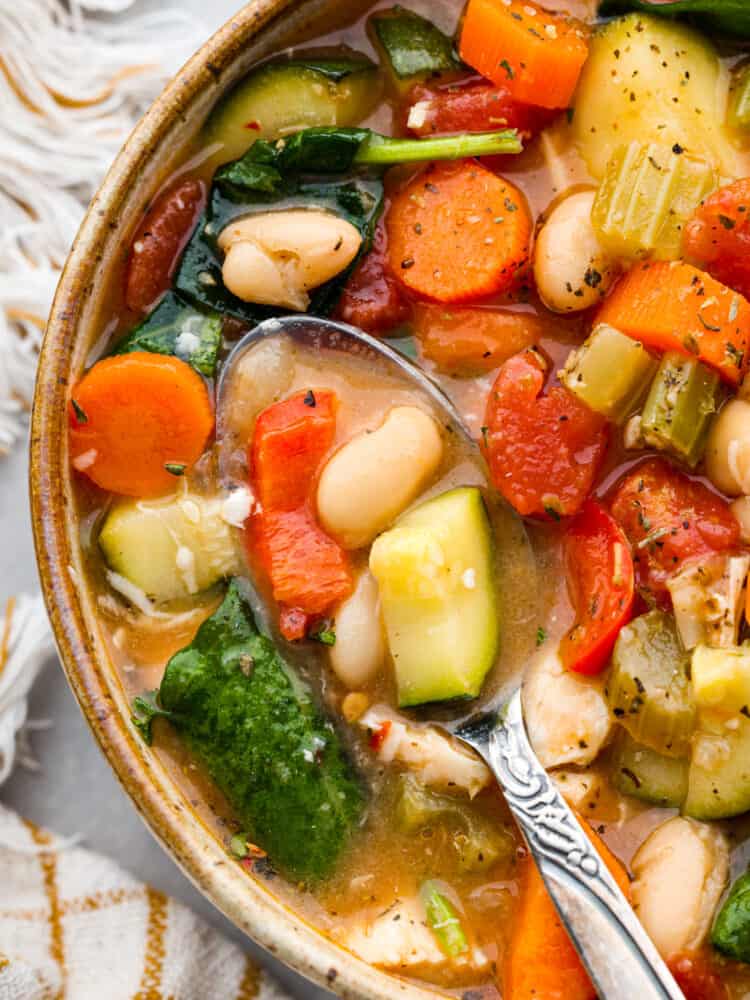 Closeup of vegetable stew.