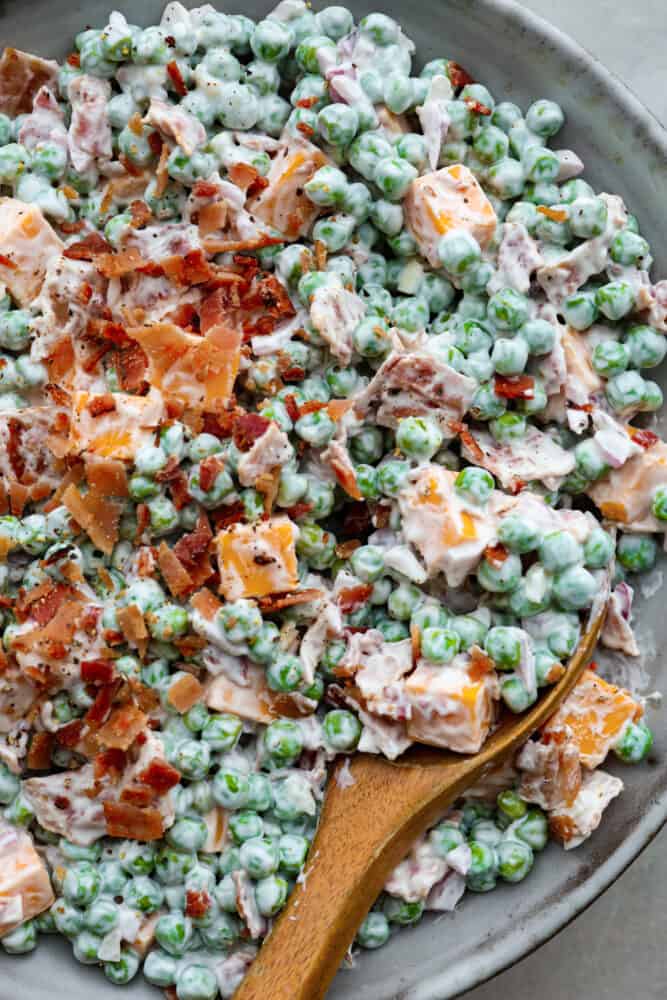 Best Ever Creamy Pea Salad with Bacon - 25