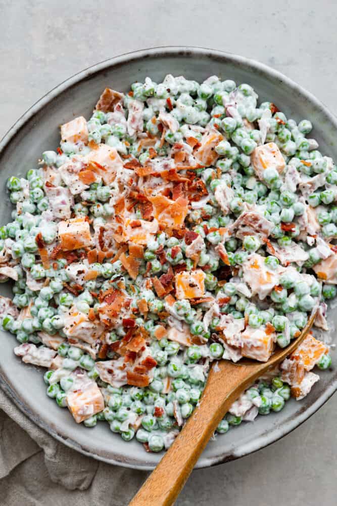 Best Ever Creamy Pea Salad with Bacon - 22