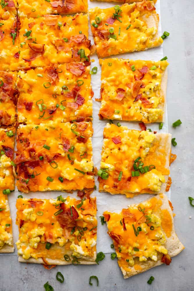 Bacon and Cheddar Breakfast Pizza