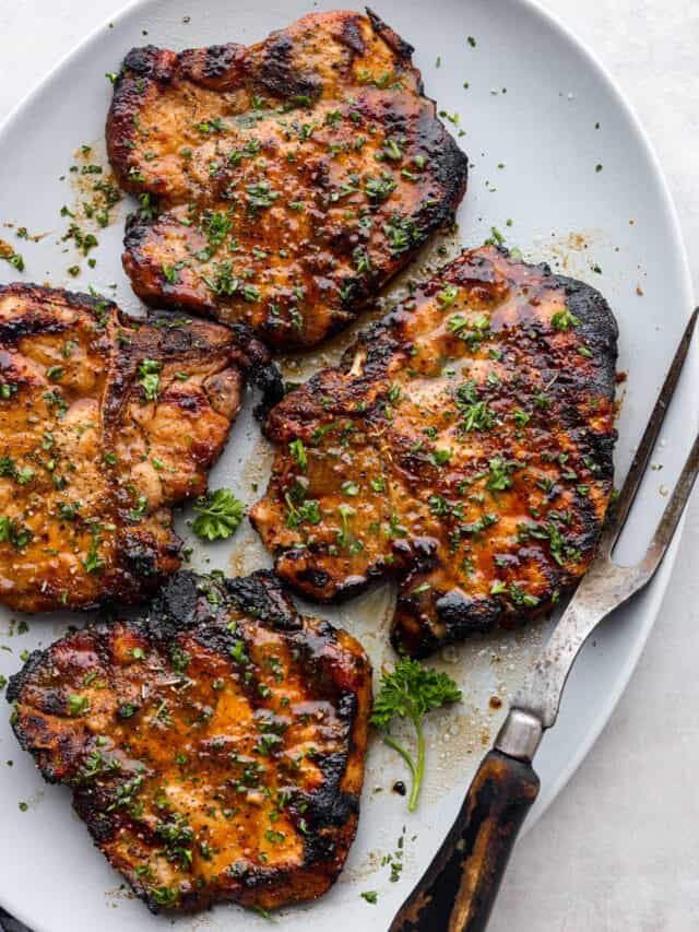 Grilled Pork Chops (with Homemade Marinade!) 