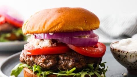 Lamb Burger  Mediterranean Inspired Recipes - FeelGoodFoodie