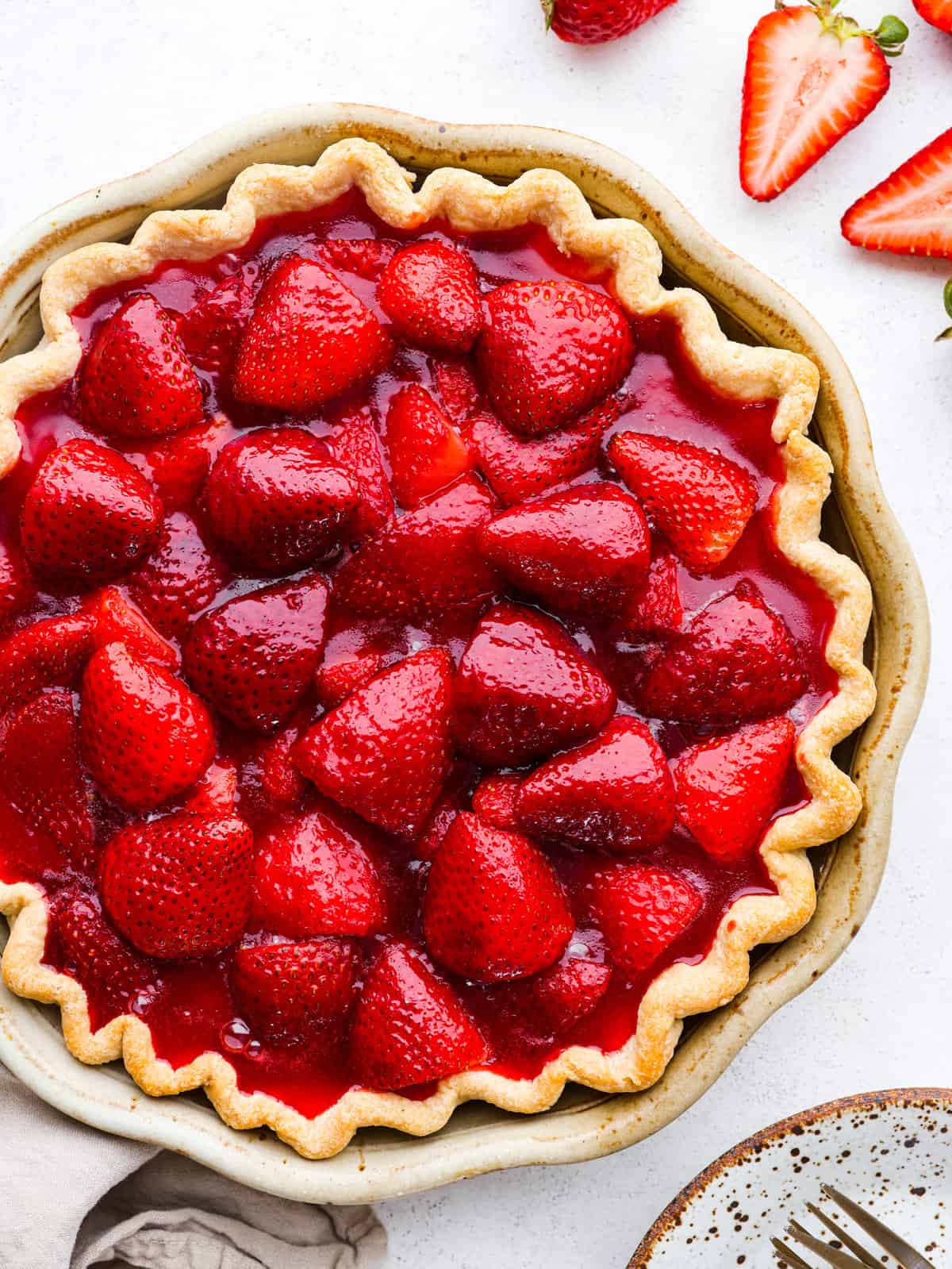 Strawberry Skillet Pie - Completely Delicious