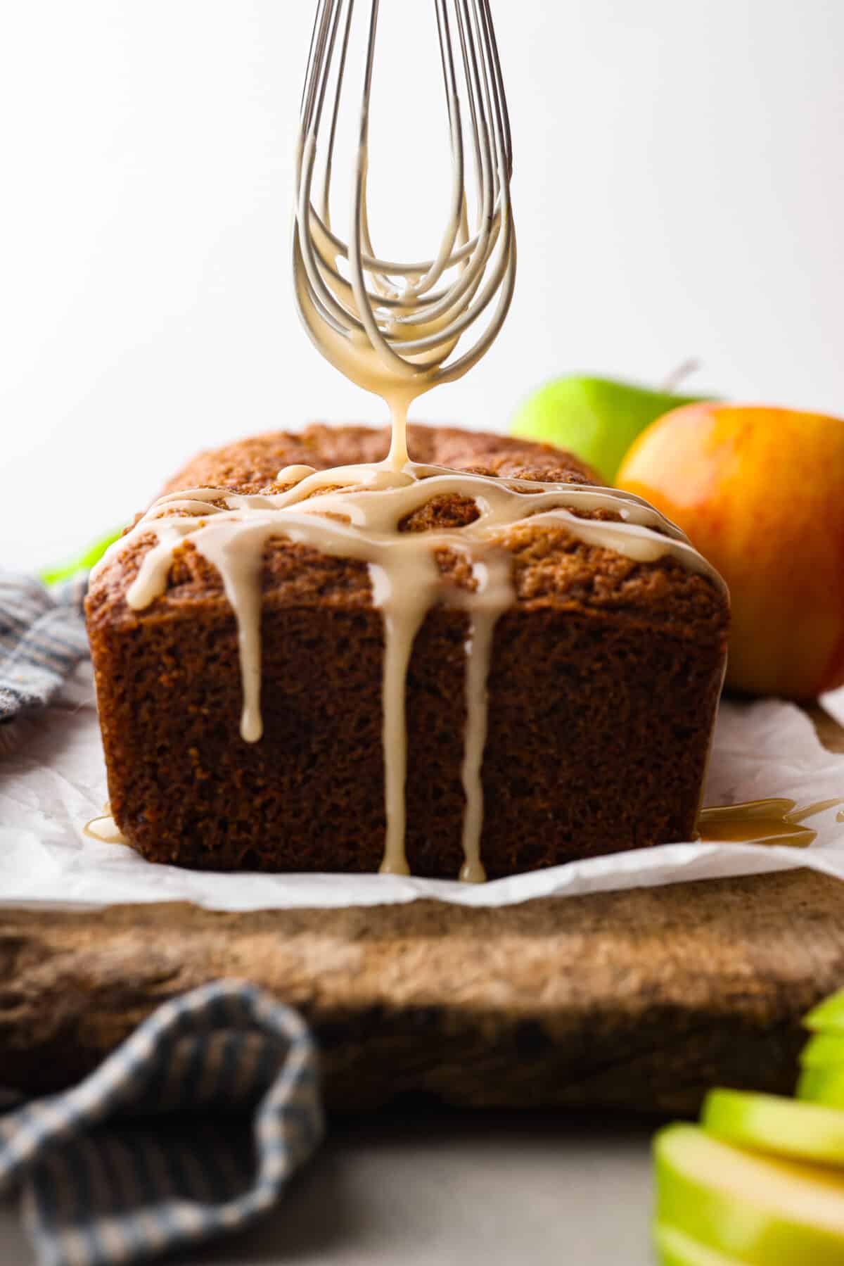 Front view of world bread, topped with a sweet glaze.