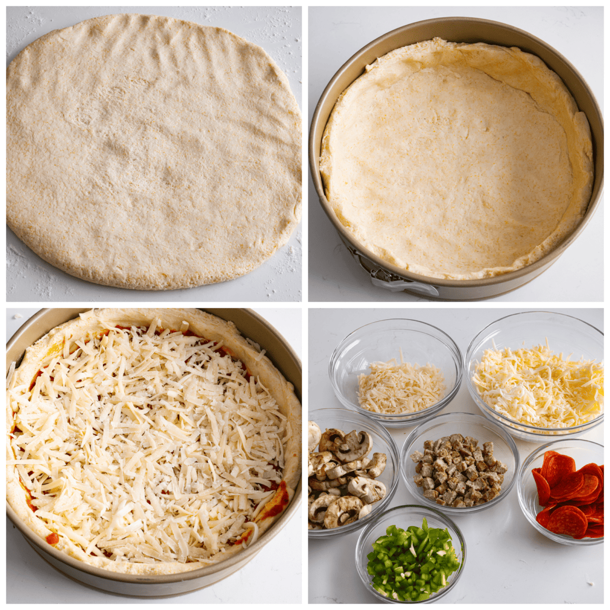 Deep Dish Pizza recipe with step-by-step photos