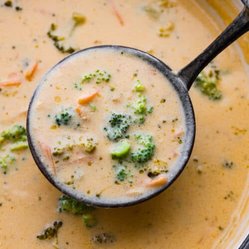 Panera Bread Cheddar Broccoli Soup Copycat - Creme De La Crumb