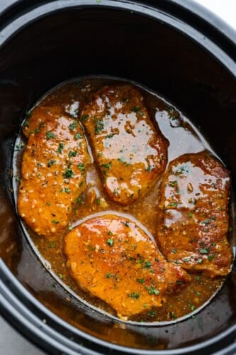 Slow Cooker Honey Garlic Pork Chops in the Slow Cooker | The Recipe Critic