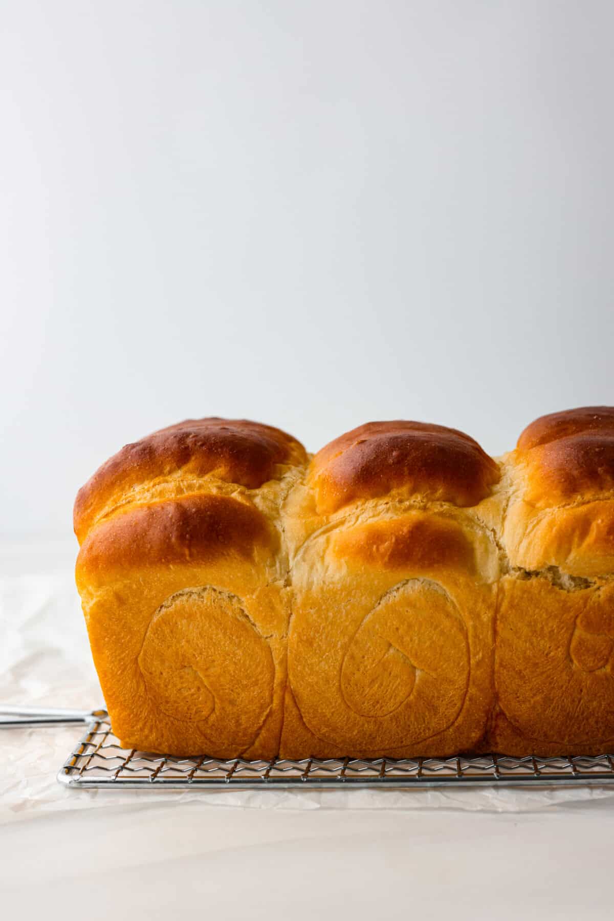 A loaf of Japanese milk bread.