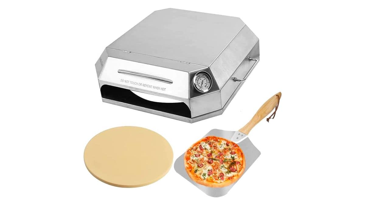 Onlyfire Stainless Steel Pizza Oven Kit for Grill Top
