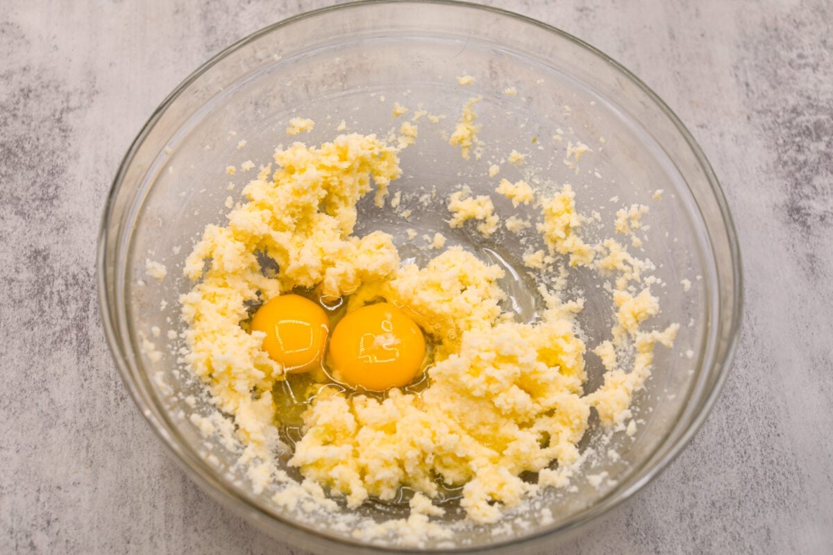 The butter and egg mixture.