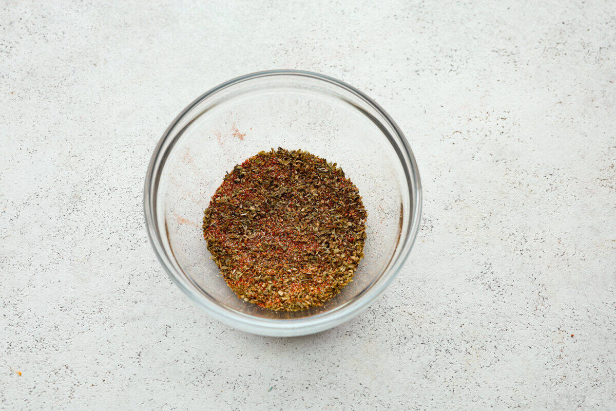 Seasonings all combined in one bowl. 