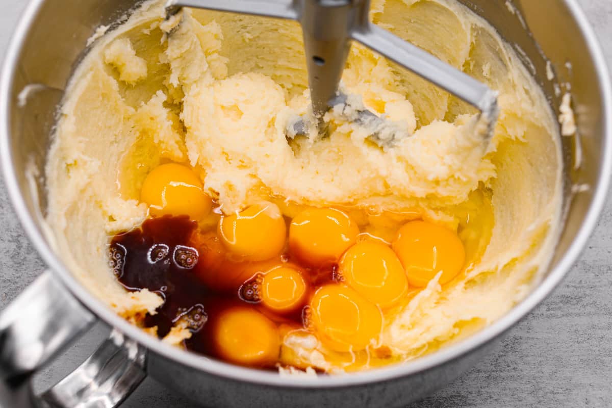 Mixing in the eggs