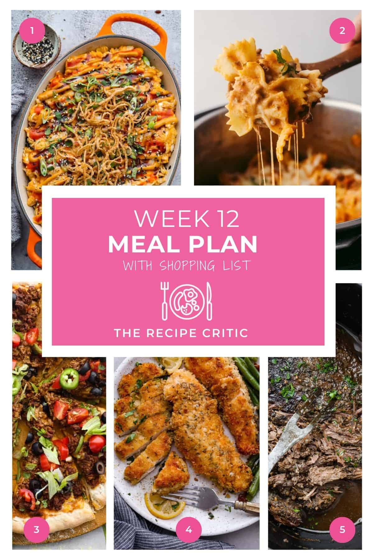 Weekly Meal Plan #12