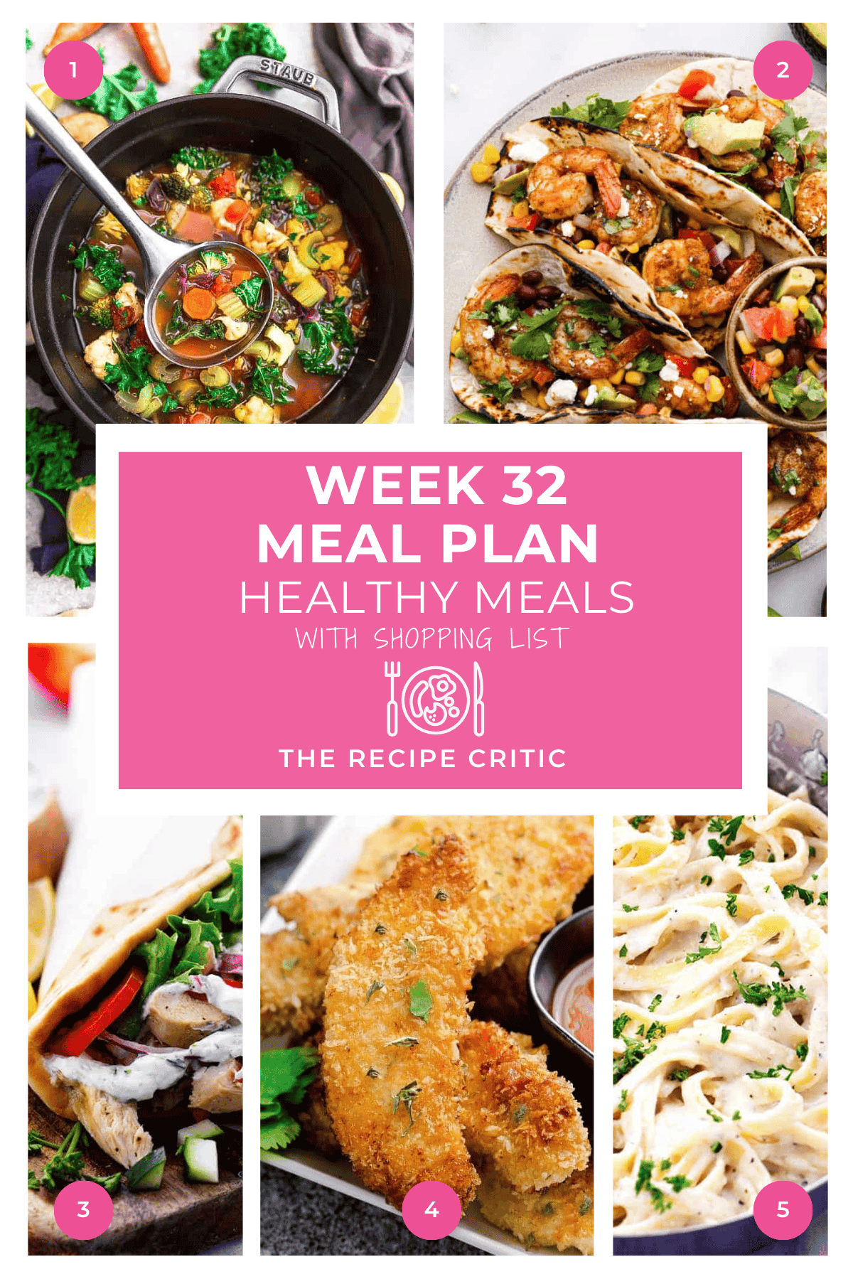 Weekly Meal Plan #32: Healthy Meals