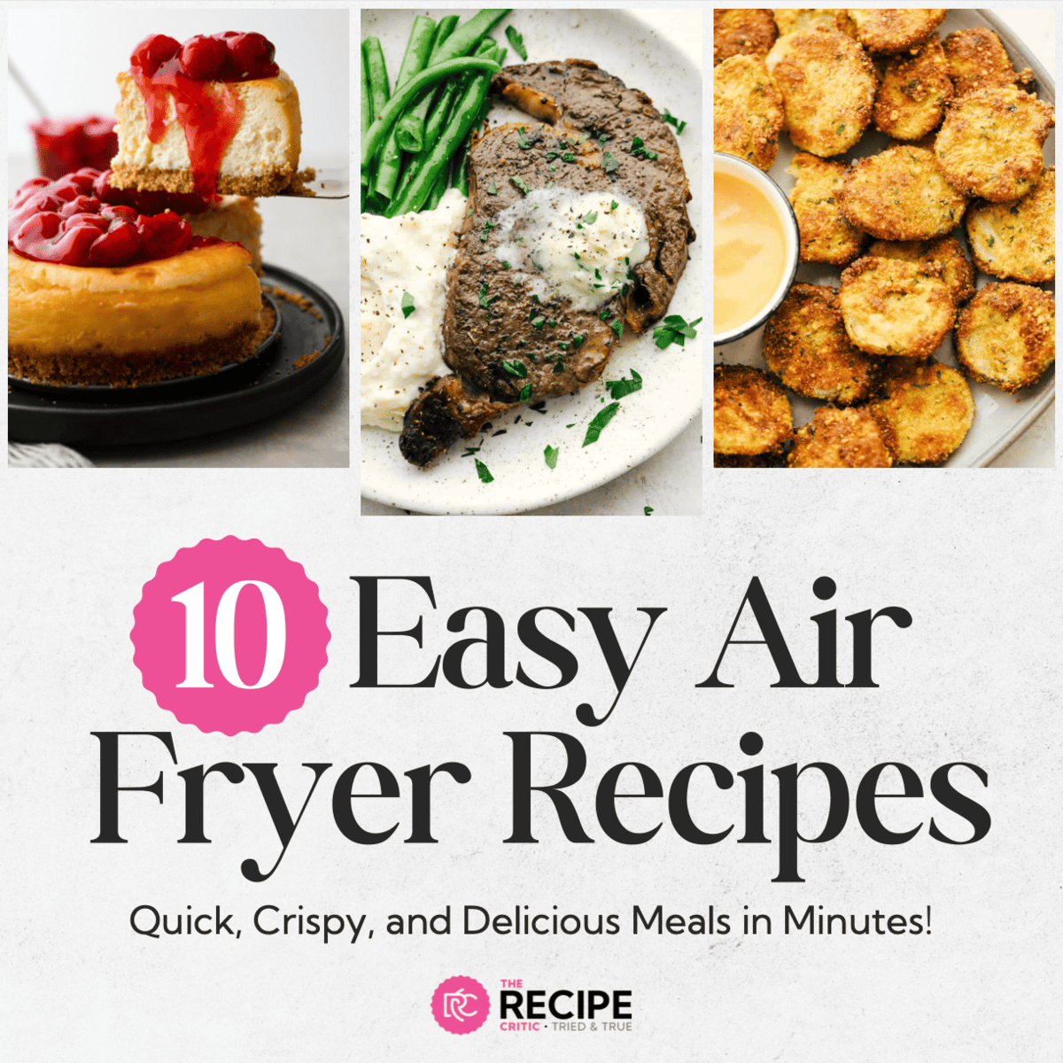 Air Fryer Recipes Ebook graphic. 
