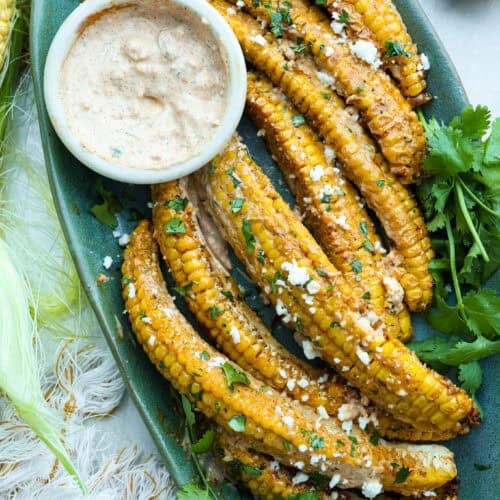 Elote-Style Corn Ribs In the Air Fryer or Oven | The Recipe Critic