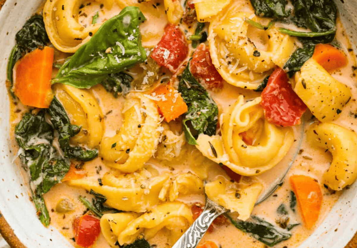Creamy Vegetable Tortellini Soup