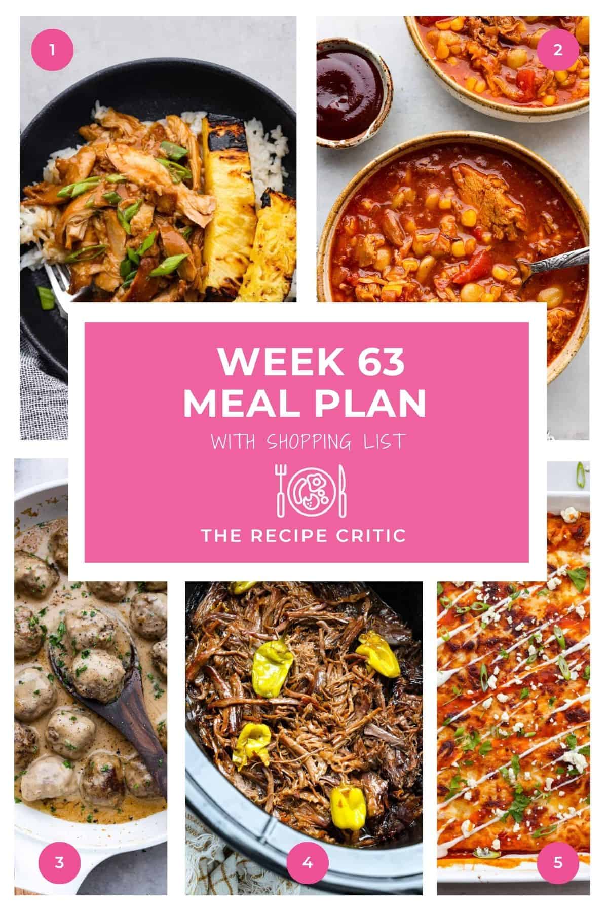 Weekly Meal Plan #63 Weekly Meal Plan #63