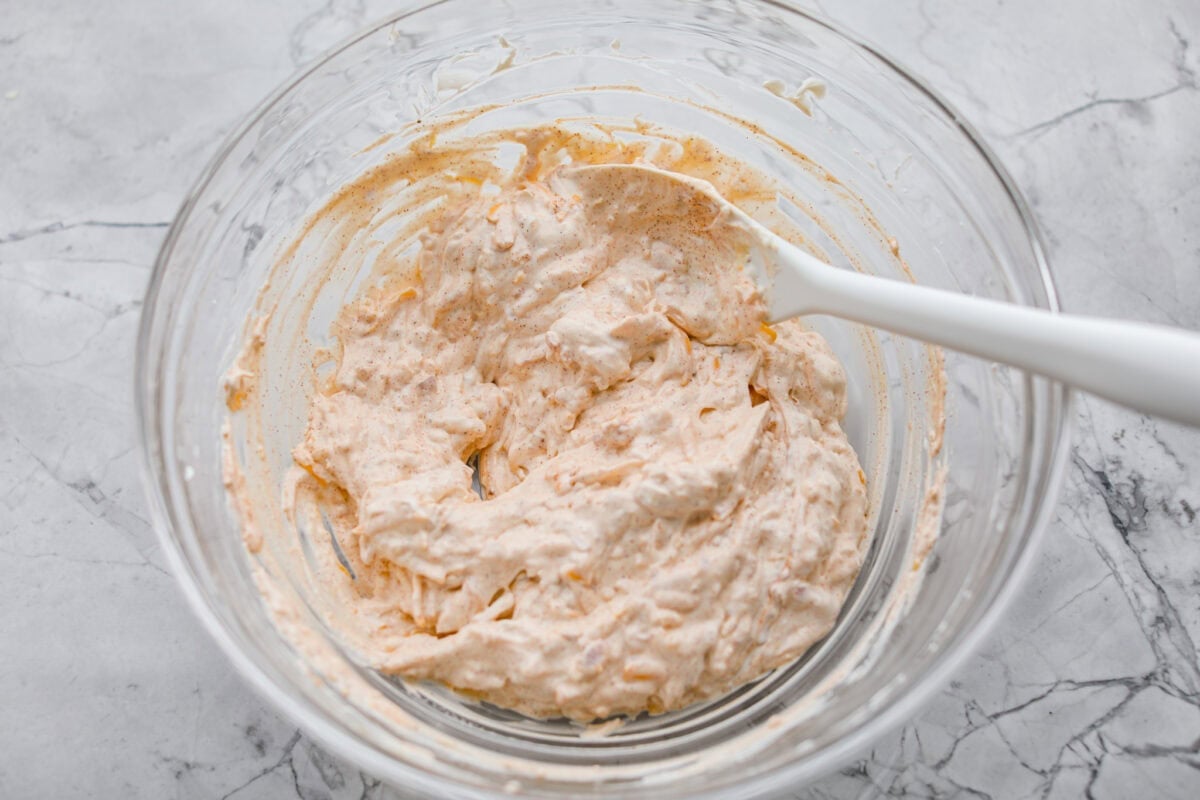 If you love a good lobster rolls, you’ll love it even more as a dip. Creamy, cheesy, and loaded with tender lobster, serve it warm, grab some crackers or bread, and let the dipping begin! All of the rest of the ingredients added to the cream cheese mixture.