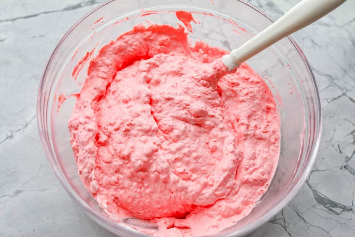 Everything mixed together and ready to be chilled. 