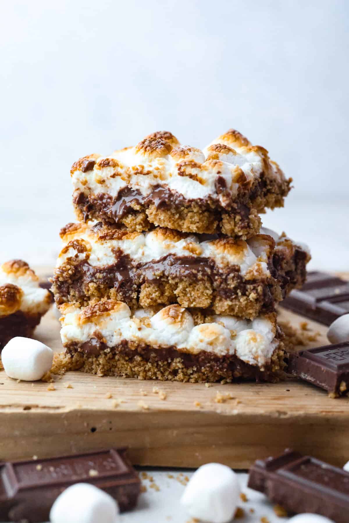 Stack of Starbuck's S'mores bars.