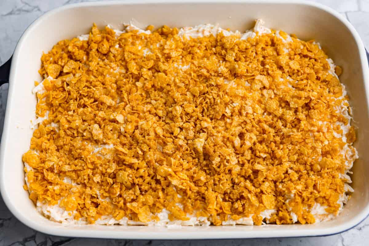 Topping sprinkled over the top of the casserole. 