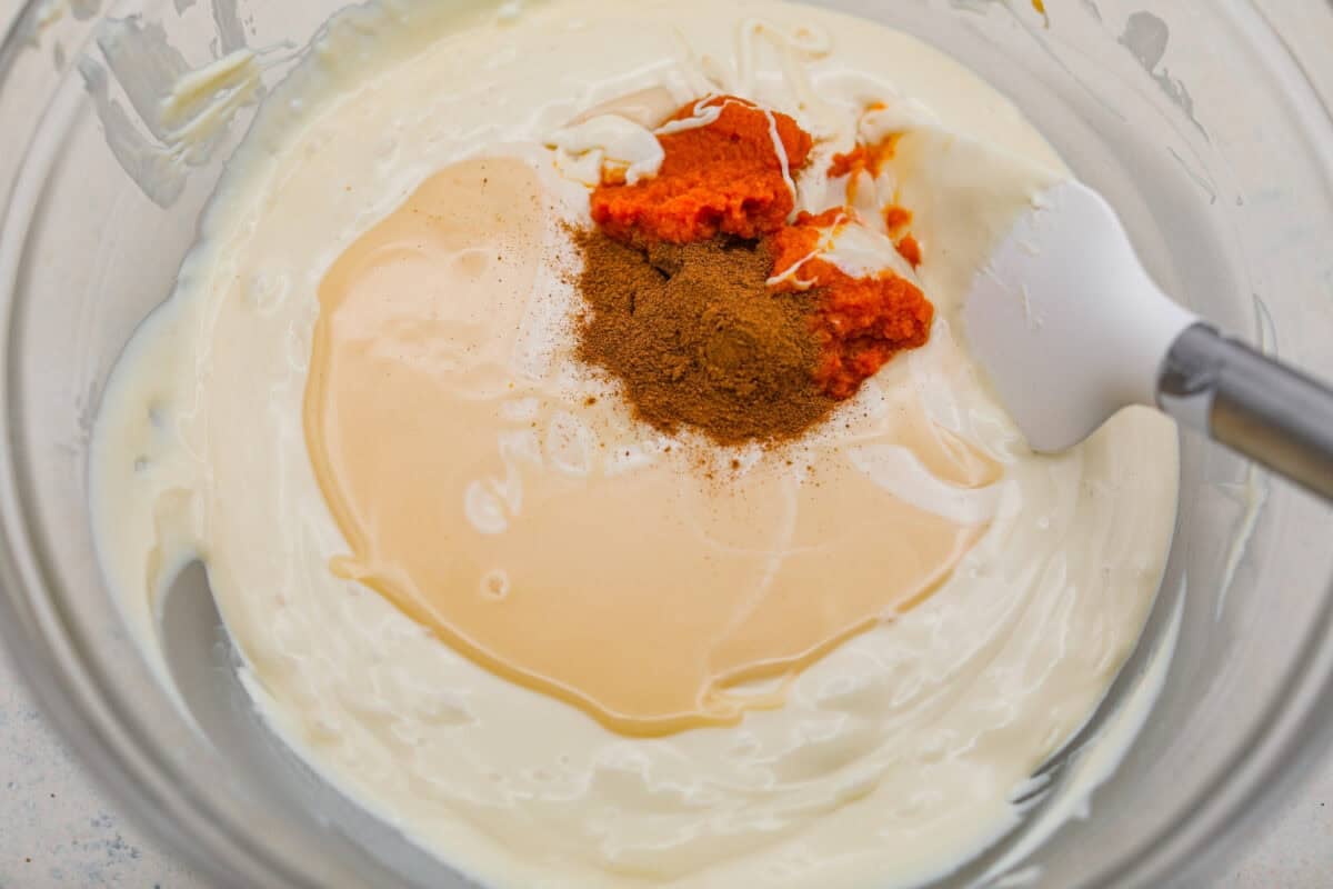 4-ingredient pumpkin fudge is the perfect treat when I want something sweet with a pumpkin-spice vibe. Four simple ingredients and a few minutes of prep make this creamy fall favorite. Pumpkin puree, sweetened condensed milk, and pumpkin pie spice added to the melted white chocolate.